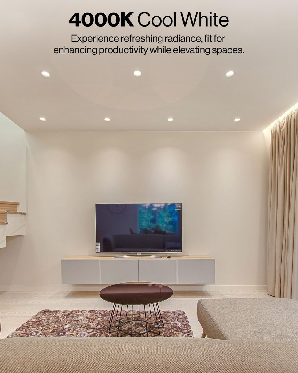 Sunco 4 Inch LED Recessed Lights, Retrofit Can Light for Ceiling, Baffle Trim, 660 LM, 11W (60W Equivalent), 4000K Cool White, Dimmable, Damp Rated ETL 4 Pack.