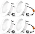 Sunco 4 Inch LED Recessed Lights, Retrofit Can Light for Ceiling, Baffle Trim, 660 LM, 11W (60W Equivalent), 4000K Cool White, Dimmable, Damp Rated ETL 4 Pack.