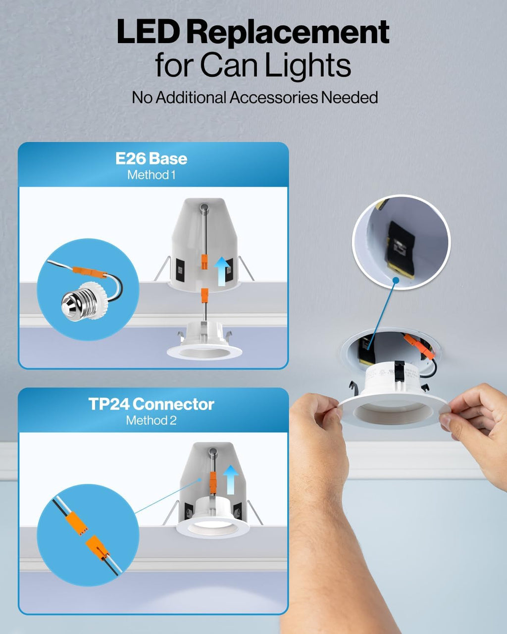 Sunco 4 Inch LED Recessed Lights, Retrofit Can Light for Ceiling, Baffle Trim, 660 LM, 11W (60W Equivalent), 4000K Cool White, Dimmable, Damp Rated ETL 4 Pack.